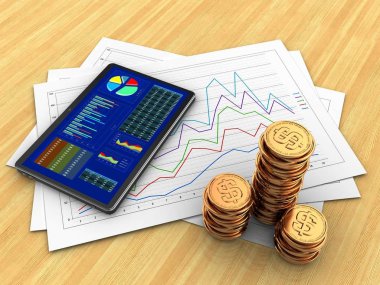 Diyagram kağıtları ve tablet 