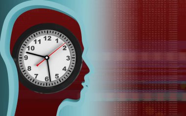 kırmızı arka plan üzerinde saat 