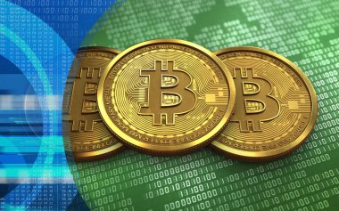 bitcoin arka plan üzerinde gösterimi