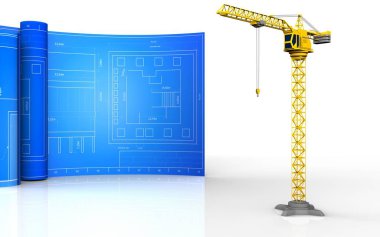 Rulo çizim ile vinç 