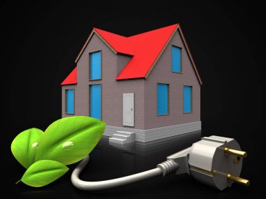  evin arka plan üzerinde gösterimi