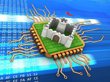 Altın bilgisayar çizimi