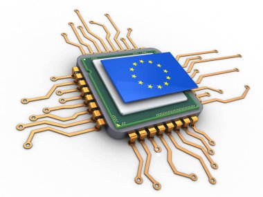 resimde arka plan üzerinde mikroçip