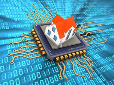 resimde arka plan üzerinde mikroçip