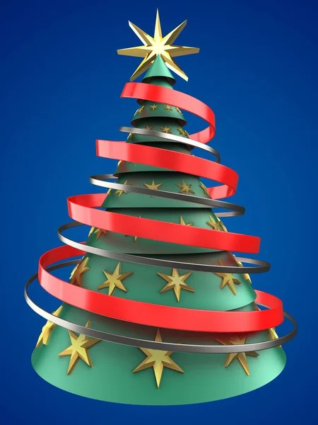 Ilustrace z vánoční strom nad pozadím — Stock fotografie