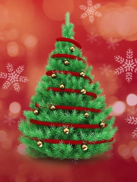 Christmas tree over background — Stock Photo, Image