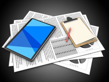 belgeleri arka plan üzerinde gösterimi