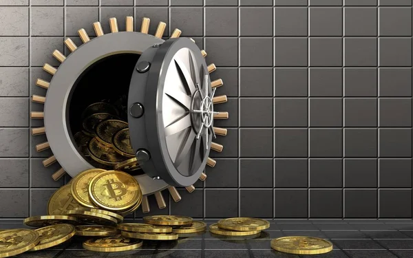 bitcoin arka plan üzerinde gösterimi