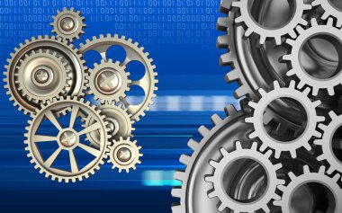 Gears'ı arka plan üzerinde gösterimi