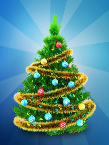 Noel ağacının gösterimi — Stok fotoğraf