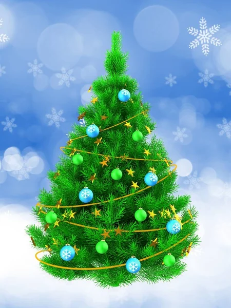 圣诞树的插图 — 图库照片