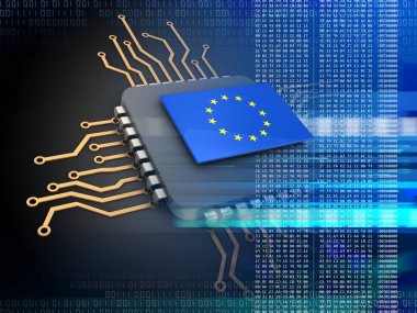  Elektronik mikroişlemci çizimi 