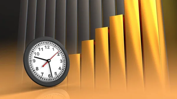 Illustration of clock over  background — Stock Photo, Image