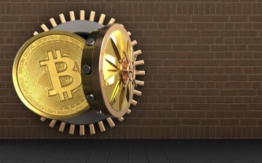 bitcoin arka plan üzerinde gösterimi
