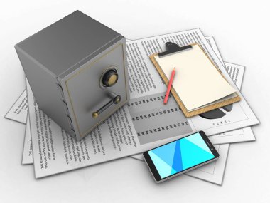  belgeleri arka plan üzerinde gösterimi