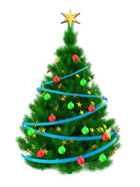  illustration of  Christmas tree clipart