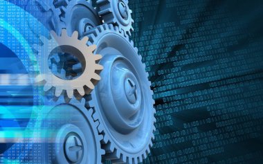 arka plan üzerinde dişli çizimi