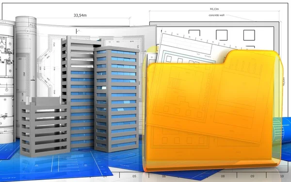 Ilustración de edificios de la ciudad —  Fotos de Stock