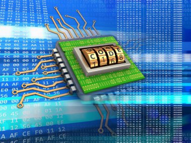  Elektronik mikroişlemci çizimi 