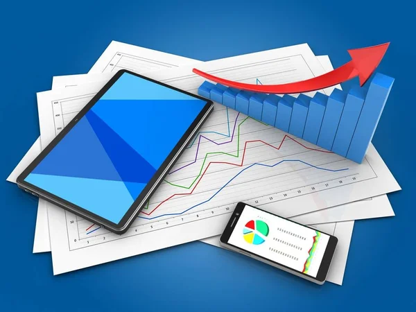 Illustration av diagram papper — Stockfoto