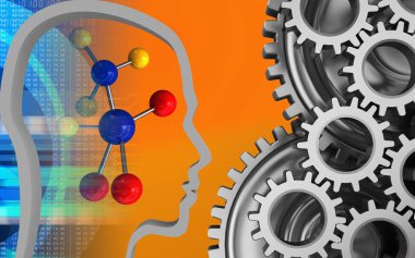  molekül arka plan üzerinde gösterimi