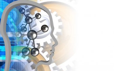  molekül arka plan üzerinde gösterimi