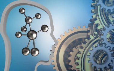  molekül arka plan üzerinde gösterimi