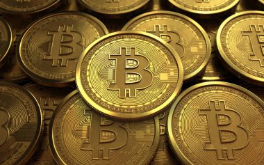 bitcoin arka plan üzerinde gösterimi