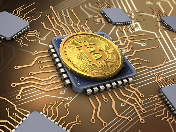 Abbildung von Bitcoin über Hintergrund — Stockfoto