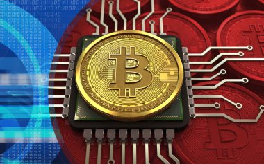 bitcoin arka plan üzerinde gösterimi