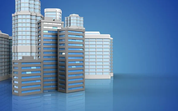 Illustration of city buildings — Stock Photo, Image