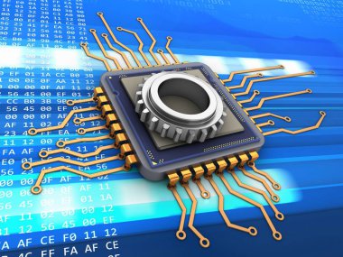  resimde arka plan üzerinde mikroçip