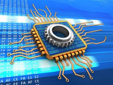  bilgisayar işlemcisi çizimi 