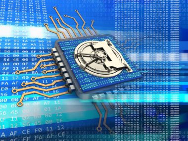 Elektronik mikroişlemci çizimi 