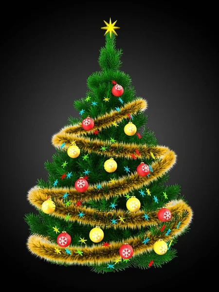 Illustratie van de kerstboom — Stockfoto