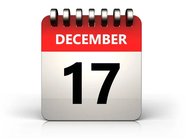 Illustratie Van December Kalender Witte Achtergrond — Stockfoto