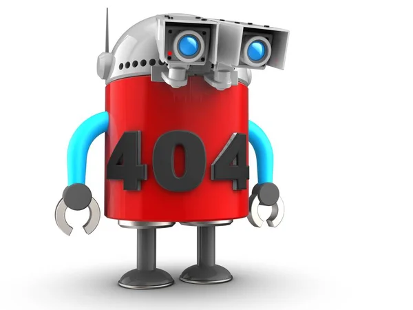 3D-droid over Wit — Stockfoto