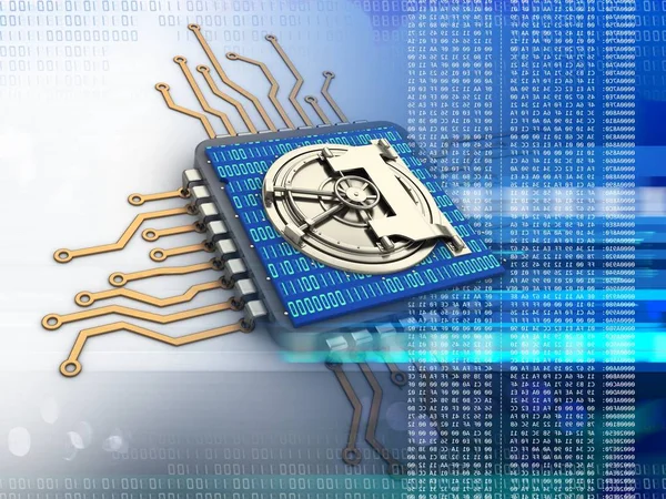 illustration of electronic microprocessor