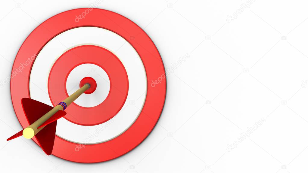  big target with arrow over white background