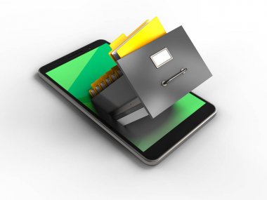 beyaz arkaplan üzerinde cep telefonu 