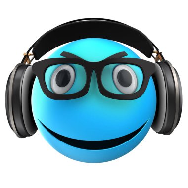 ifade gülümseme ile siyah kulaklık