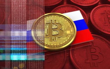 bitcoin kırmızı paralar arka plan üzerinde gösterimi