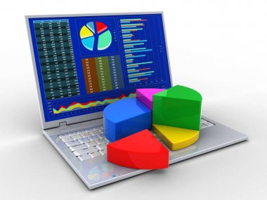 3D renk businnes illüstrasyon 