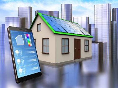 ev telefonu uygulaması ile güneş paneli ile 