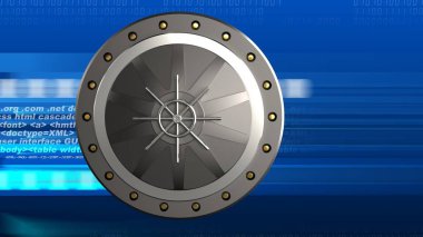  valut kapı dijital arka plan üzerinde