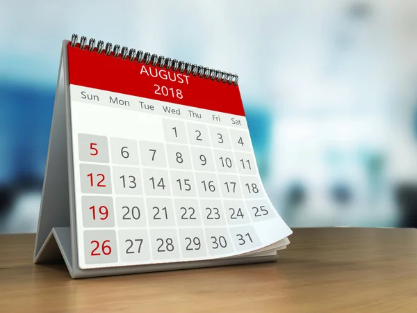 Calendar on table desktop — Stock Photo, Image