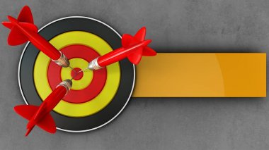 Üç ok ile yuvarlak hedef 