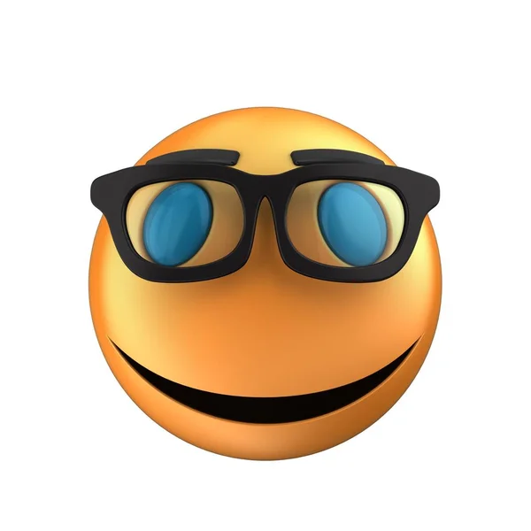 Illustration des orangen Emoticon-Lächelns — Stockfoto