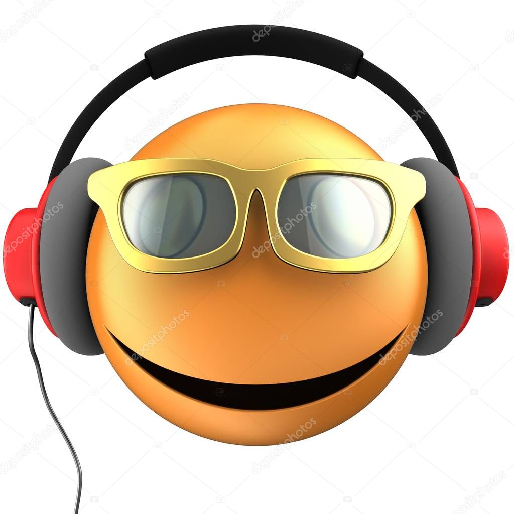 illustration of orange emoticon smile 