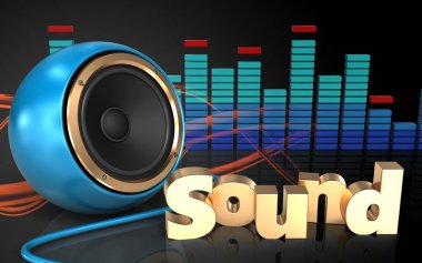 ses hoparlör ses dalgası üzerinde 